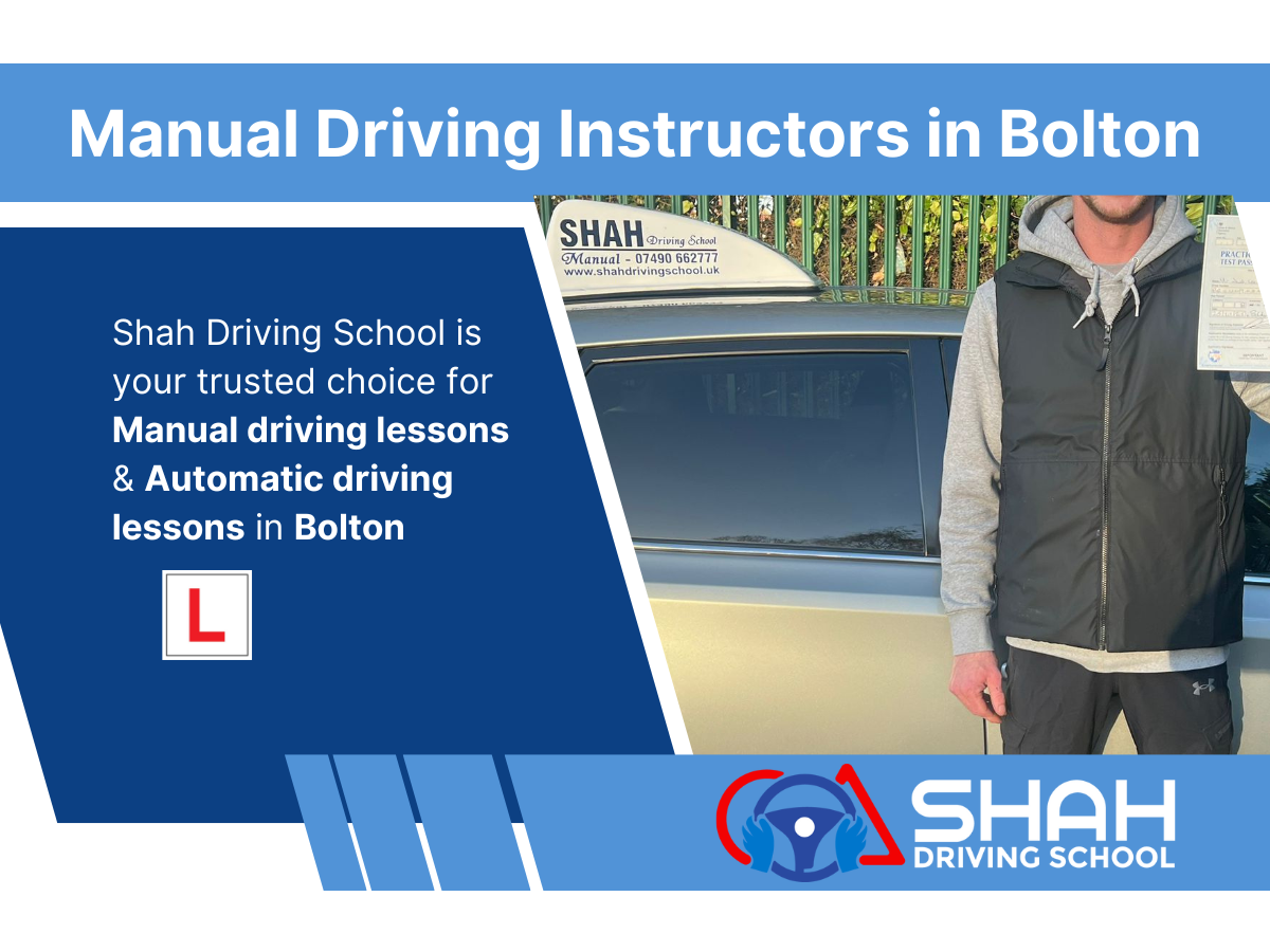 happy learner holding pass certificate with shah driving schools car