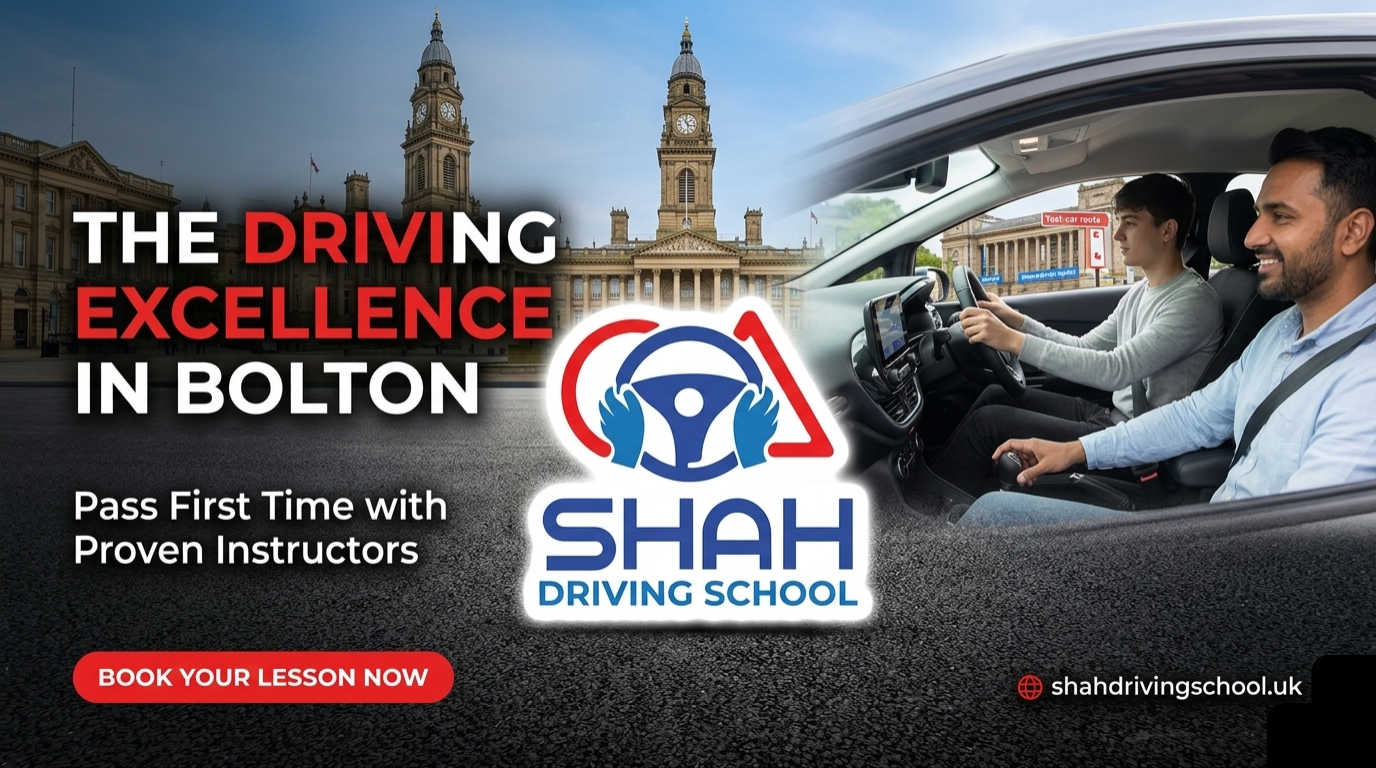 A student successfully completing driving lessons Bolton and holding a pass certificate.