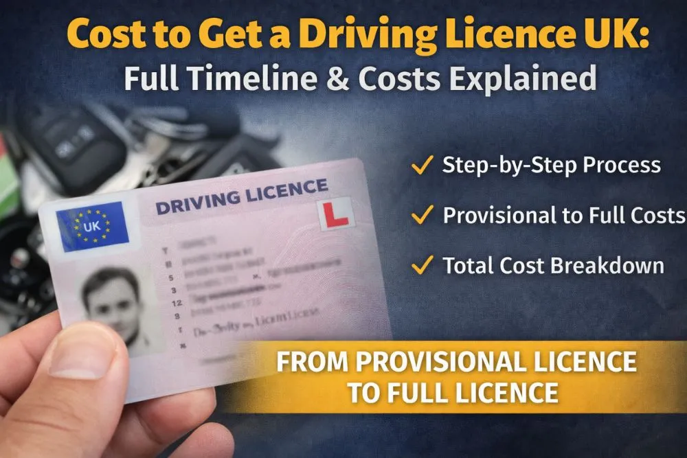 UK driving licence cost and process