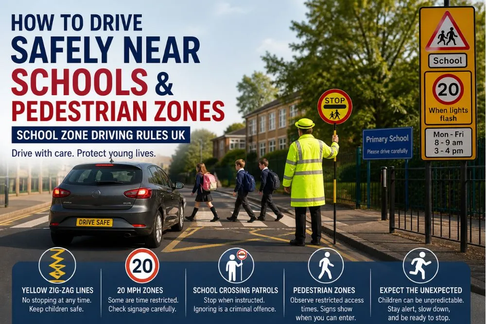school zone driving rules UK