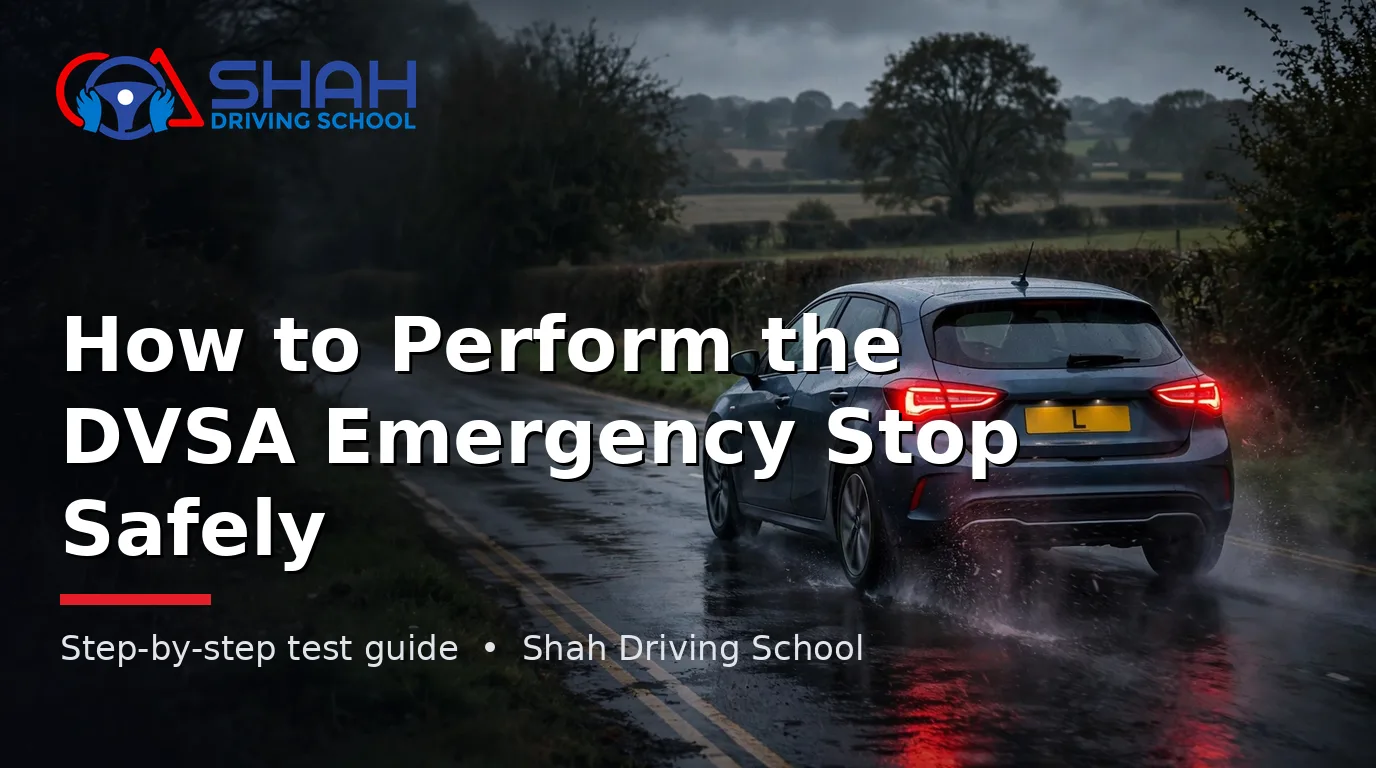 How to Perform the DVSA Emergency Stop Safely — Shah Driving School Bolton blog thumbnail